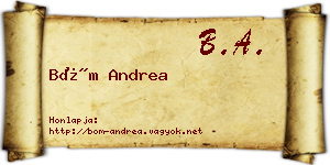 Böm Andrea névjegykártya